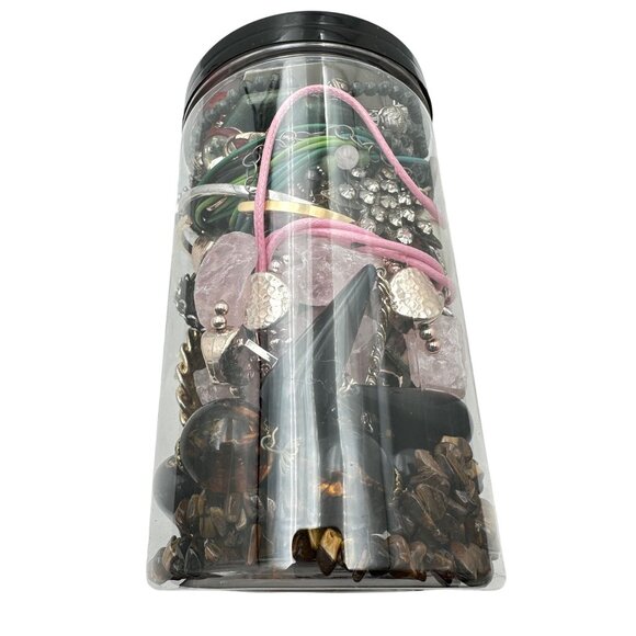 Mystery Jewelry Jar #1036 Wearable Quality Pieces 2lbs Necklace Bracelet Earring - Picture 2 of 4